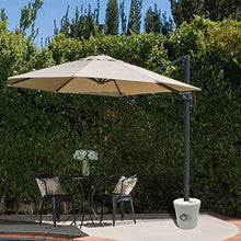 Base per ombrellone da 24,4 cm, supporto per ombrellone per esterni, resistente base rotonda anticata, porta ombrelli per giardino, portico