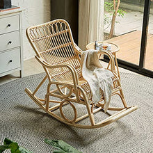 winter Sedia a Dondolo all'aperto, Naturale Realizzato a Mano Tutto Meteo in Rattan Glider Rocker, Patio Leisure Lounge Sdraiatrice, per Prato Inglese, Giardino, Balcone