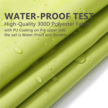 CH-GTJ Vela Ombreggiante, Vela Parasole Triangolare Tenda A Vela Impermeabile Protezione Antivento con Protezione UV 98% per Giardino Terrazza Campeggio Patio Party,Yellow Green,3x3x3m