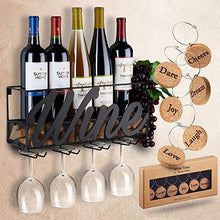 RINGLICHT F Rack Alfabeto del Vino, Calice Rack, Hanging in Ferro Battuto sulla Parete Vino Rack Invertito Bar Wall Hanging Governo del Vino, Long STEM Glass Holder Tappo del Vino Bagagli