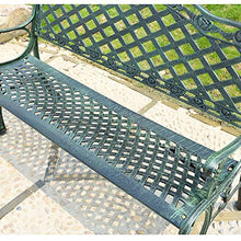 Panca da Giardino Per Esterno Con Terrazza, Panca In Metallo Per Cortile Con Schienale E Braccioli, Sedia da Portico Durevole Con Struttura In Ghisa, Per Coperta / Prato, Può Ospitare 2-3 Persone