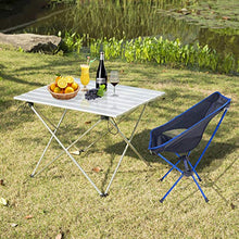 WOLTU CPT8133sb Tavolo da Campeggio Pieghevole Portatile per Picnic Giardino in Alluminio 56x46x40 cm