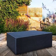 Buzazz mobili coperture Protettiva in Tessuto Oxford Impermeabile Antipolvere Anti-UV Outdoor Garden Furniture Covers Tavolo e Sedia coperture Nero (270×180×89cm)