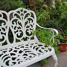 LXLH Panchina da Giardino Panca da Giardino panchine da Giardino panchine per Il Tempo Libero terrazza, Stile retrò Doppio Sedile Cortile Farfalla sedili in Metallo pressofuso in Alluminio, sedie