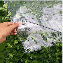 Telone Telo Copertura Trasparente Panno Pioggia Serra Capannone all'aperto,0.35mm PVC Film Impermeabile Teloni Occhiellato,Tenda per Mobili da Giardino,Balcone,Finestra,Piante (1.2x2.5m/3.9x8.2ft)
