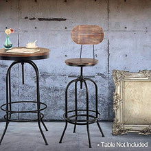 Bar chair Bar Stool Metallo con Schienale Industrial Style Altezza Regolabile ruotabile Home Ristorante Bancone 1 Pezzo