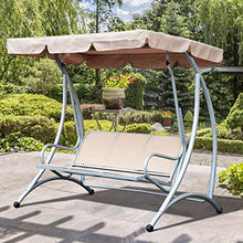 Heresell - Copertura per dondolo da giardino a 3 posti, impermeabile, 195 x 125 x 15 cm