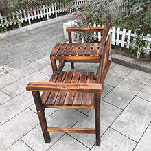 LXLH Panchina da Giardino Panca da Giardino per terrazza, Panchina da Esterno con Schienale e corrimano, Sedia da Giardino anticorrosiva e Facile da Pulire con tavolino, può ospitare 2 Persone