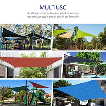 Outsunny Vela Ombreggiante Triangolare, Tenda da Sole per Esterno in Poliestere Anti UV Traspirante 4x4x4m Grigio