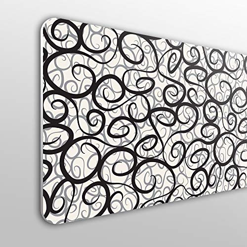 Megadecor- Testiera per letto in PVC, 10 mm, decorativa, design astratto con spirali e riccioli