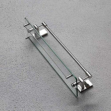 Great Coat Ganci, Mensola di vetro for bagno, 1 rack for il trucco a 1 livello con Portasciugamano, Mensole da cucina in 304, il 18,5 '' in acciaio inossidabile e tempi;5.1 '' e tempi;5.1 '' Tieni la