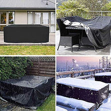 Dieluny, copertura impermeabile per mobili da giardino, 126 x 126 x 74 cm, copertura rettangolare per mobili da giardino, in tessuto Oxford resistente agli strappi, in rattan