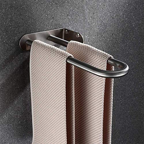 KAISIMYS Portasciugamani, portasciugamani Doppio in Acciaio Inossidabile, bracciolo del Bagno, Supporto per Stracci da Cucina, portasciugamani Creative Rust-B 36 cm (14 Pollici)