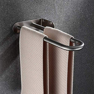 KAISIMYS Portasciugamani, portasciugamani Doppio in Acciaio Inossidabile, bracciolo del Bagno, Supporto per Stracci da Cucina, portasciugamani Creative Rust-B 36 cm (14 Pollici)