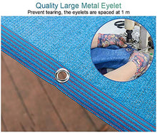 Telo Ombreggiante, 80% Tessuto for Tende da Sole con Clip, Paralume in Rete a Rete Solare for Copertura for pergola Veranda Verticale, Blu (Size : 2m x 5m)