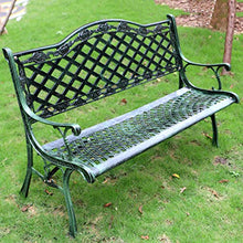 All'aperto Panca da Giardino In Metallo,Cortile Per Il Tempo Libero In Ghisa Panchina Del Parco Posti A Sedere In Terrazza,Sedia Portico Con Schienale E Braccioli，Per Canale di Lavoro Su Prato