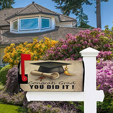 Copricapo magnetico per cassetta postale e diploma Congrats You Did It, grande cassetta delle lettere per giardino, cortile, decorazione per la casa, dimensioni 64,8 x 53,3 cm