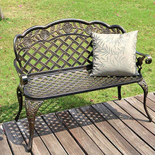 LXLH Panca da Giardino Sedile Sedia da Giardino Cortile Balcone Tempo Libero Sedia Doppia Ghisa Alluminio Rosa Panchina Bronzo Sedia da Parco retrò Europea Rame 35,43 * 42,51 Pollici