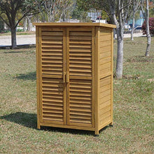 VHGYU - Armadietto per esterni, in legno, impermeabile, per balcone, cassetta degli attrezzi da giardino, per interni ed esterni, colore: cachi, dimensioni: M)