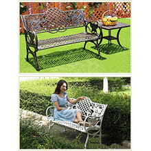 Panchine con schienale in alluminio pressofuso per esterni, panchine con braccioli, panchine per terrazze, decorazioni per la casa, sedili per parchi ricreativi, per portici / parchi / cortili