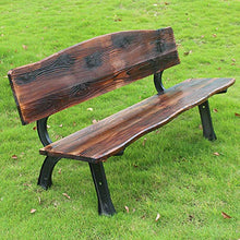 Panca da giardino in legno panca da giardino, sedili per parco divertimenti retrò in legno massello, protezione solare e mobili da giardino anticorrosione, per cortile / terrazza / balconi