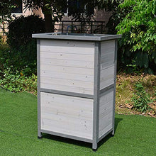 BOPP - Scatola portaoggetti da giardino con coperchio, impermeabile, anti-ruggine, per giardino, esterno, resistente, per conservare vari oggetti e migliorare l'utilizzo dello spazio
