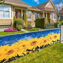 Ziligengsheng Protezione per balconi, 90 x 500 cm, 100% privacy, resistente alle intemperie, protezione UV in poliestere, paracolpi per balconi, recinzioni, terrazze, piscina, girasole