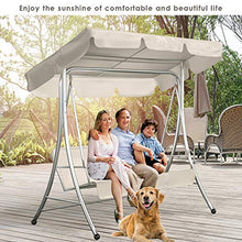 HelloCreate, set di copertura per altalena impermeabile per patio e altalena + copri sedile per altalena a 3 posti
