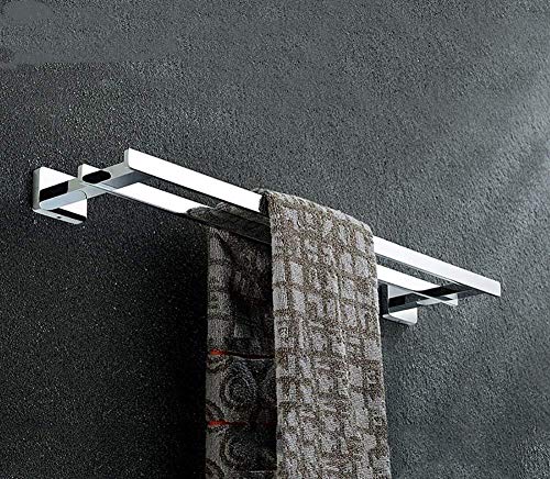 MJIAF Portasciugamani/Doppio Strato Towel Rack Bagno portasciugamani portasciugamani/portasciugamani portasciugamani/Pendente igienici Bagno (Size : 50cm)