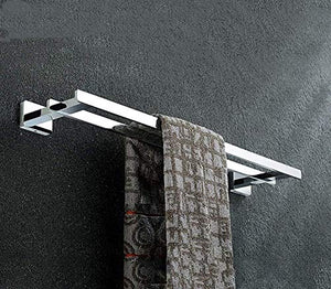 MJIAF Portasciugamani/Doppio Strato Towel Rack Bagno portasciugamani portasciugamani/portasciugamani portasciugamani/Pendente igienici Bagno (Size : 50cm)