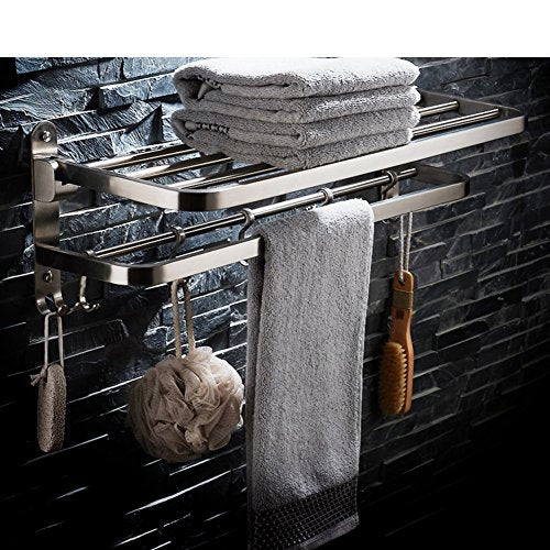Portasciugamani/portasciugamani pieghevole/accessori da bagno/portasciugamani con doppio strato/mensola in bagno-A