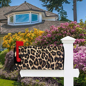Leopardo stampa casella postale copre magnetico giardino giardino giardino casa decorazione dimensioni standard 53,3 cm x 45,7 cm