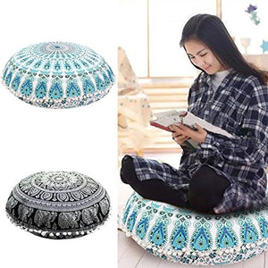 Sconosciuto Nuovo Arrivo Pavimento Cuscini 43 * 43 cm casa Rotonda Mandala Indiano Rotonda Boemia Cuscini Case Color Textile Pillow Slip, Color 14, Size:Diameter:43 * 43cm/(17.0 * 17.0)