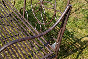 Esclusiva Panca da giardino Cielo, seduta ergonomica, Sella in un nuovo design e molto stabile in metallo