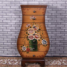 ZzheHou Cassettiera Governo di Legno Cassettiera American Country Style 7 Cassetto Robusto Durevole Semplice E Grazioso (Color : Yellow, Size : 45x36x85CM)