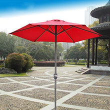 HXCD Giardino da 2 m con manovella, Parte Superiore Traspirante, 6 Stecche, Diametro del Ferro 38 mm, tettoia in Poliestere Esagonale, Patio/Spiaggia/Piscina
