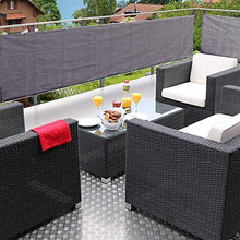 Frangivista per Il Balcone 70x600cm Resistente a Los rayos UV Tenda Frangivento da Balcone Facile Manutenzione con Fascette e funi per Ringhiera Protezione Balcone Antracite