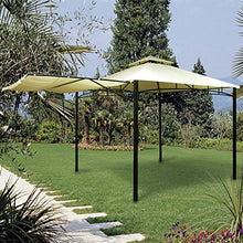 VERDELOOK Gazebo Antigua con struttura in metallo verniciato, 3.30x3.30 m, telo beige e struttura grigio scuro