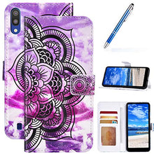 Robinsoni Custodia Compatibile con Samsung Galaxy M10 Case Portafoglio Cover Libro Case Pelle PU Antiurto Case Wallet Flip Caso Taccuino Cover Libretto Custodia Della Pittura a Olio Case Foglio Cover