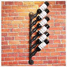 Zfggd Scaffalature Wine Rack Loft Multifunzione Wine Glass Rack Industriale Tubo di Acqua del Supporto della Parete Vino Rack