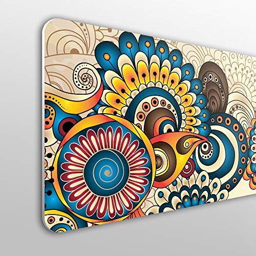 Megadecor - Testiera per letto in PVC, 10 mm, decorativa, economica Motivo floreale Mandala.