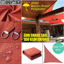 CH-GTJ Tende da Sole per Esterno, Tende da Sole, Vela Ombreggiante, Protezione Raggi UV Vela Tenda, Impermeabile, Tenda A Vela per Giardino Balcone Terrazza,Rust Red,4X4X5.7m