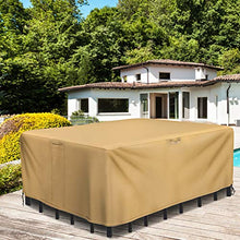 Sunkorto Copertua per Mobili da Giardino Copertura per Tavolo Sedie Panche Divani Patio Terrazza Protezione Anti-UV Impermeabile Anti Vento Pioggia Neve, 600D Tessuto Oxford Resistente (325x224x72cm)