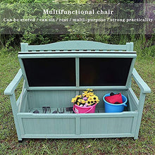 LXLH Panca da Giardino 48 Pollici Parco Giardino mobili da terrazza Panca, Panca Multifunzionale in Legno massello con Cerniere di Sicurezza, Sedia Portico retrò con Schienale bracciolo Sedile PE