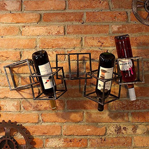Appendiabiti da terra in ferro battuto portabottiglie portavivande vino da parete cucina in ferro mensola portabottiglie da parete portabottiglie da vino portabottiglie