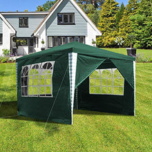 Hengda - Gazebo da Giardino, 3 x 3 m, Protezione dai Raggi UV, per Feste all’Aperto, con Pannelli Laterali, Facile da installare