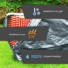 Rainexo Borsa Protettiva antistrappo Altamente Resistente per 4 Sdraio con Schienale Alto, 1,30 x 0,35 x 0,60 m, Argento/Grigio