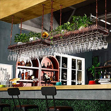 Sospensione Bar Semplice e Creativa Bancone Bar Cremagliera Vino Semplice e Creativa Ristorante Bicchieri da Vino Cremagliera Rovesciata Arte Ferro Retrò Portabottiglie Semplice e Creativa, PZW, 80