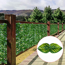 Schermatura con foglie artificiali, Paravento per balcone con foglie artificiali, Recinzione da giardino con protezione per la privacy e protezione anti-sbiadimento anti-UV per festa di matrimonio