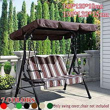 DriSubt - Copertura di ricambio per altalena da giardino, impermeabile, copertura per tettuccio da giardino (142 x 120 x 18 cm), colore rosso
